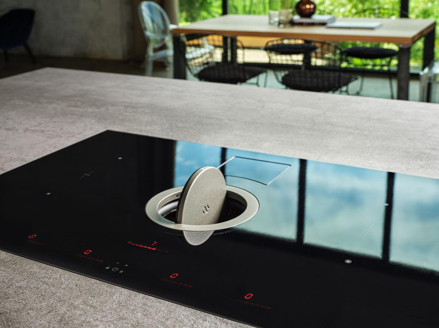 Elica - NIKOLA TESLA SWITCH - - 36" W x 20 1/4" D x 8 1/4" H, Black Glass - Air Cooking Cooktops | ENS436BL Elica - NIKOLA TESLA SWITCH - - 36" W x 20 1/4" D x 8 1/4" H, Black Glass - Air Cooking Cooktops | ENS436BL