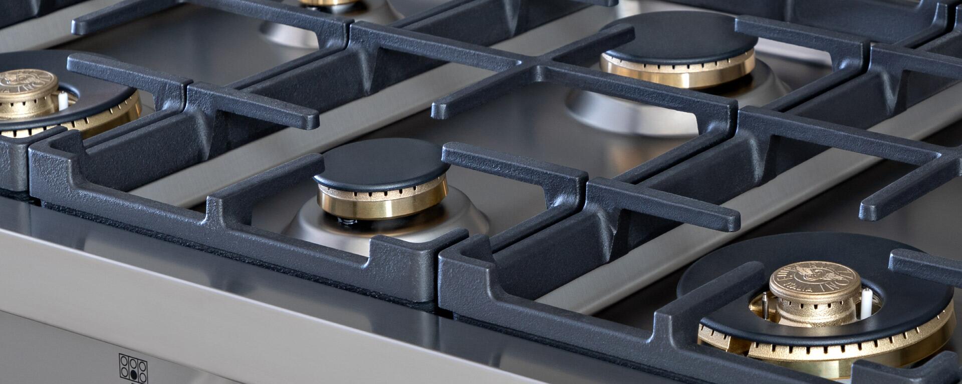 Bertazzoni | 36" Gas Rangetop 6 Brass Burners | PROF366RTBXT Bertazzoni | 36" Gas Rangetop 6 Brass Burners | PROF366RTBXT