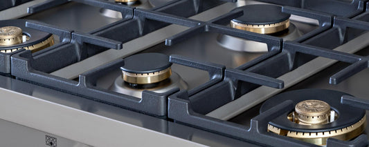 Bertazzoni | 36" Gas Rangetop 6 Brass Burners | PROF366RTBXT