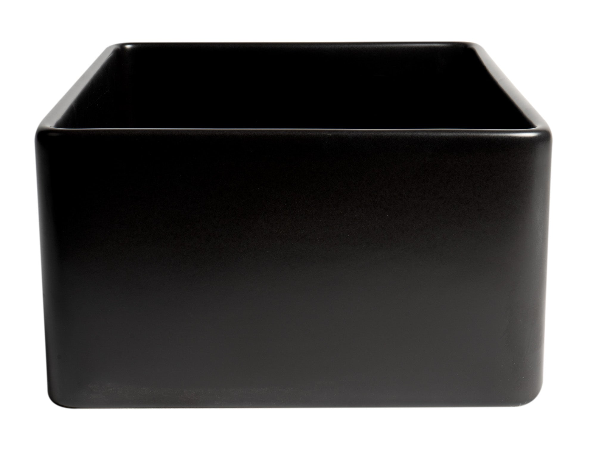ALFI Brand - Black Matte Smooth Apron 24" x 18" Single Bowl Fireclay Farm Sink | ABF2418-BM ALFI Brand - Black Matte Smooth Apron 24" x 18" Single Bowl Fireclay Farm Sink | ABF2418-BM