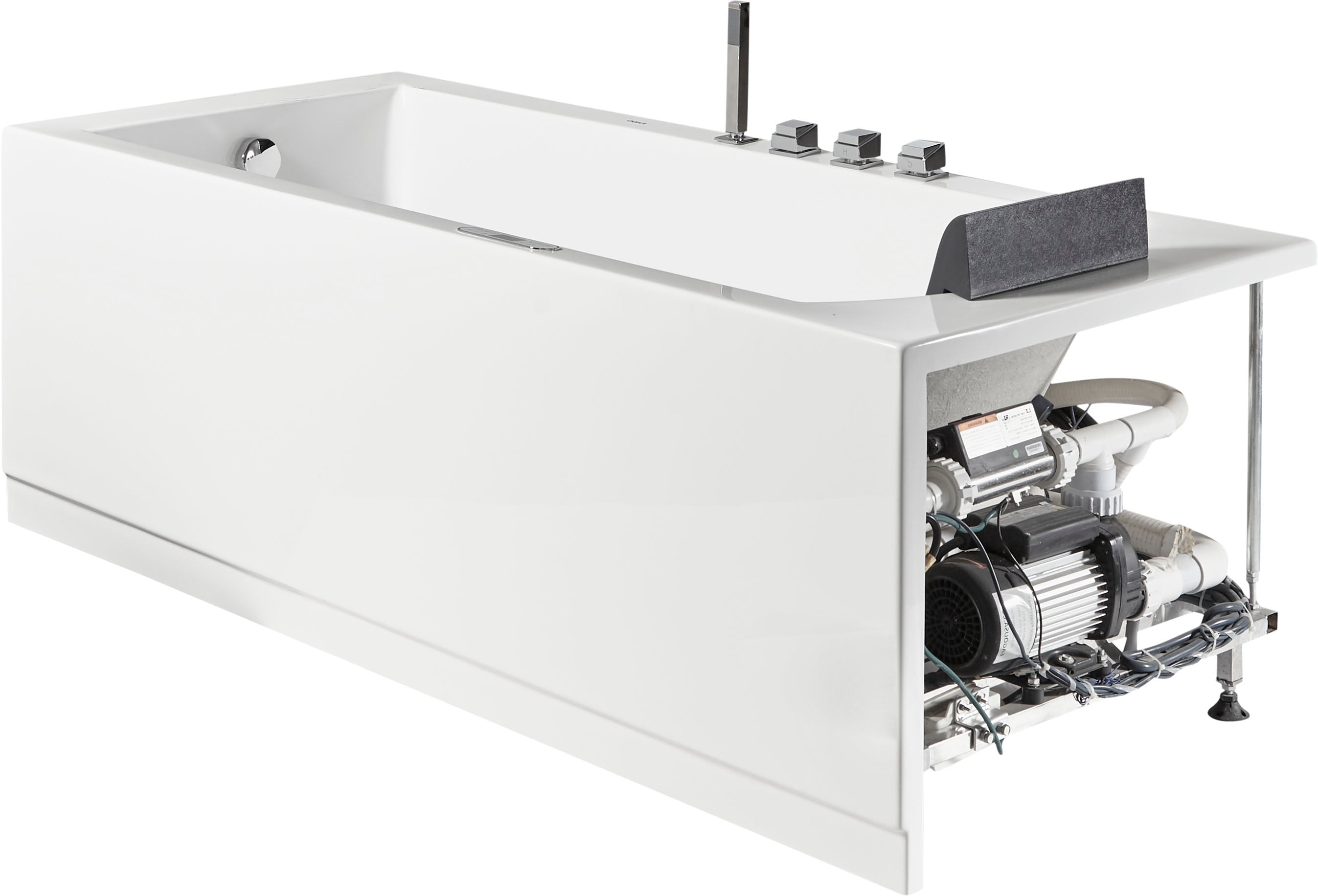 EAGO - 6 ft Acrylic White Rectangular Whirlpool Bathtub w Fixtures | AM154ETL-L6 EAGO - 6 ft Acrylic White Rectangular Whirlpool Bathtub w Fixtures | AM154ETL-L6
