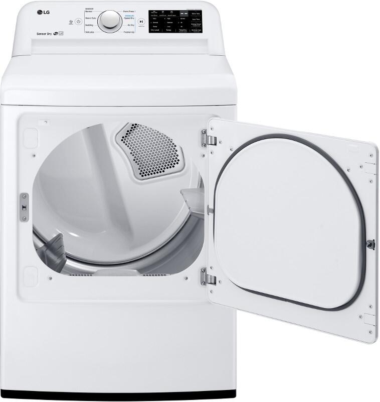 LG - 4.5 Cu. Ft. High-Efficiency Top-Load Washer and LG - 7.3 Cu. Ft. Ultra Large High Efficiency White Gas Dryer LG - 4.5 Cu. Ft. High-Efficiency Top-Load Washer and LG - 7.3 Cu. Ft. Ultra Large High Efficiency White Gas Dryer