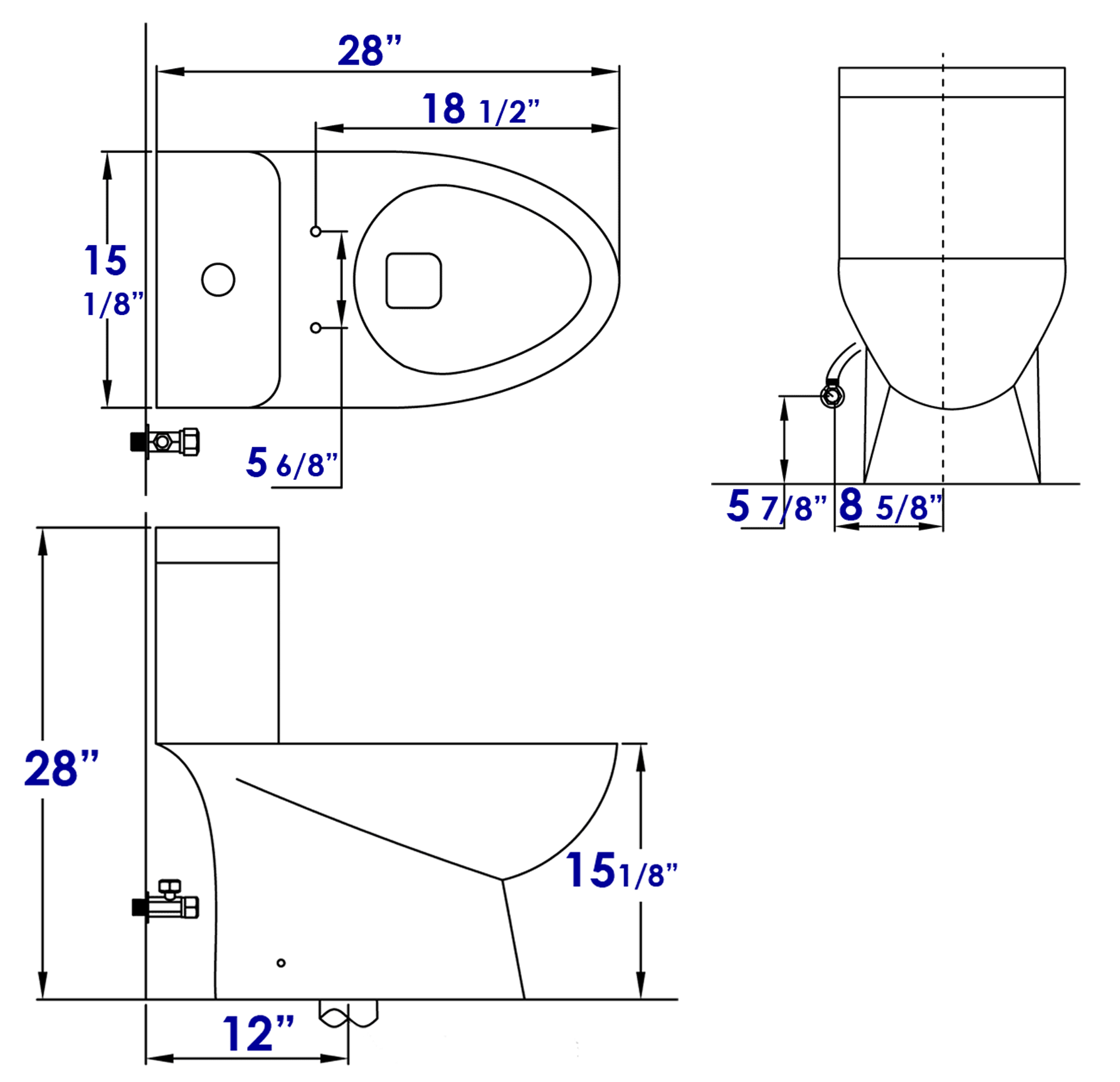 EAGO - MODERN DUAL FLUSH ONE PIECE ECO-FRIENDLY HIGH EFFICIENCY LOW FLUSH CERAMIC TOILET | TB346 EAGO - MODERN DUAL FLUSH ONE PIECE ECO-FRIENDLY HIGH EFFICIENCY LOW FLUSH CERAMIC TOILET | TB346