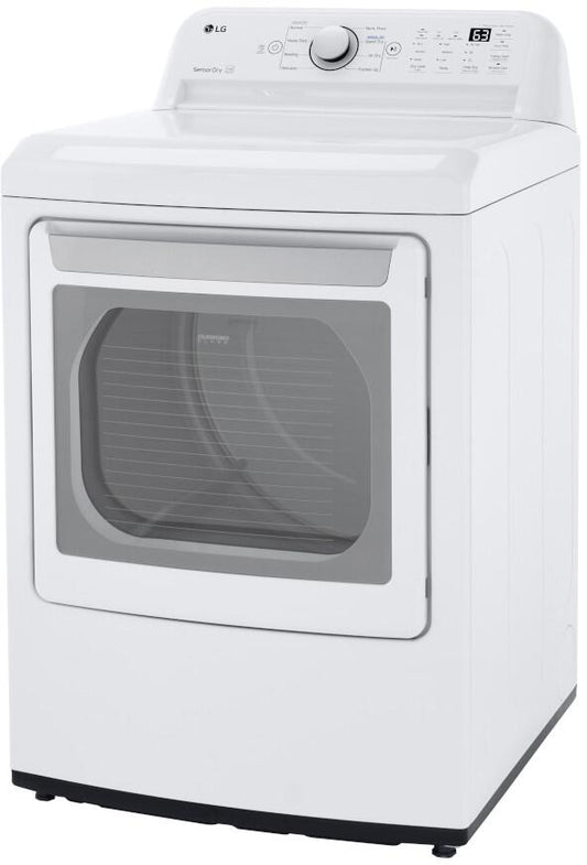 LG - 7.3 cu. ft. White Ultra Large High Efficiency Gas Dryer | DLG7151W