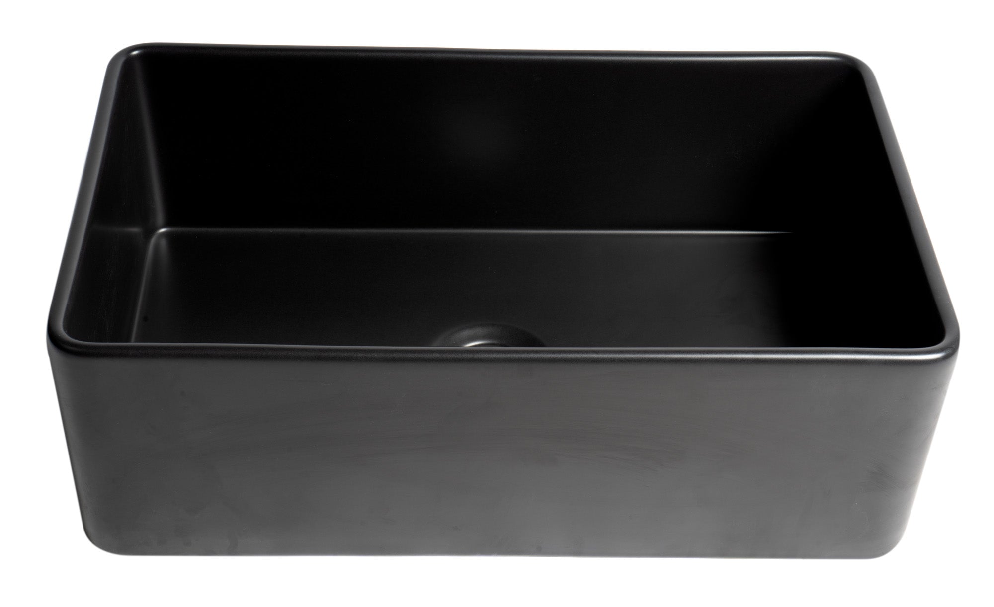ALFI Brand - Black Matte Smooth Apron 30" x 18" Single Bowl Fireclay Farm Sink | ABF3018-BM ALFI Brand - Black Matte Smooth Apron 30" x 18" Single Bowl Fireclay Farm Sink | ABF3018-BM