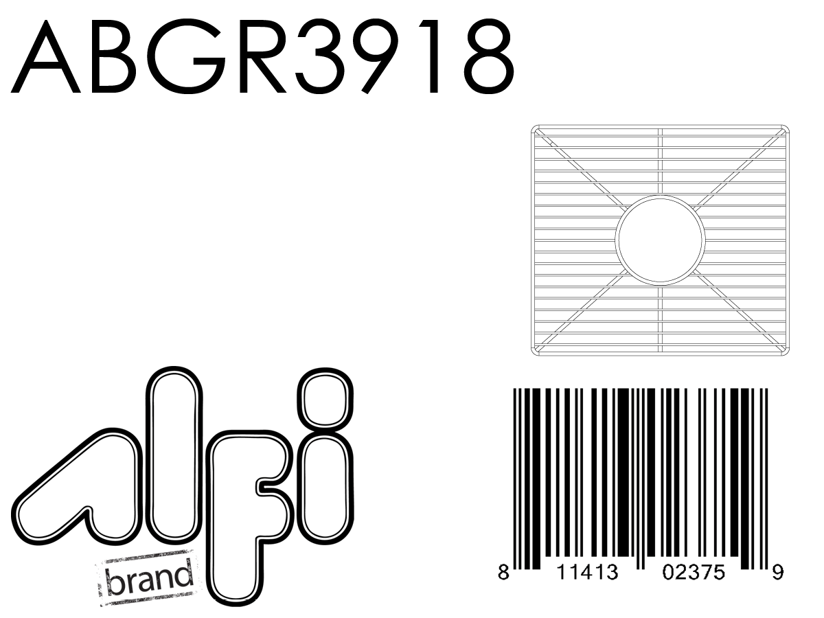 ALFI Brand - Stainless steel kitchen sink grid for AB3918DB, AB3918ARCH | ABGR3918 ALFI Brand - Stainless steel kitchen sink grid for AB3918DB, AB3918ARCH | ABGR3918