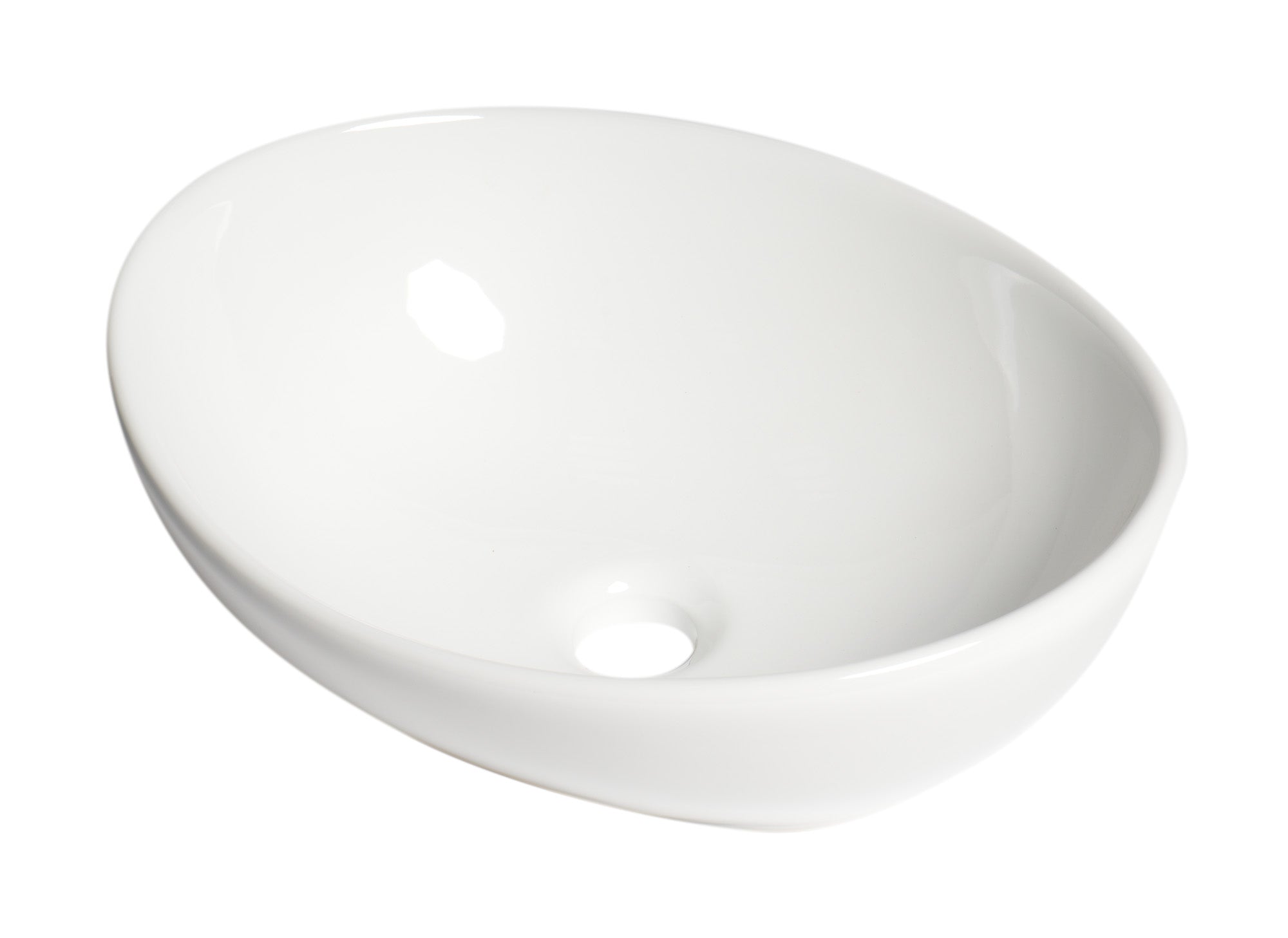 ALFI Brand - White 16" Egg Shape Above Mount Ceramic Sink | ABC913 ALFI Brand - White 16" Egg Shape Above Mount Ceramic Sink | ABC913