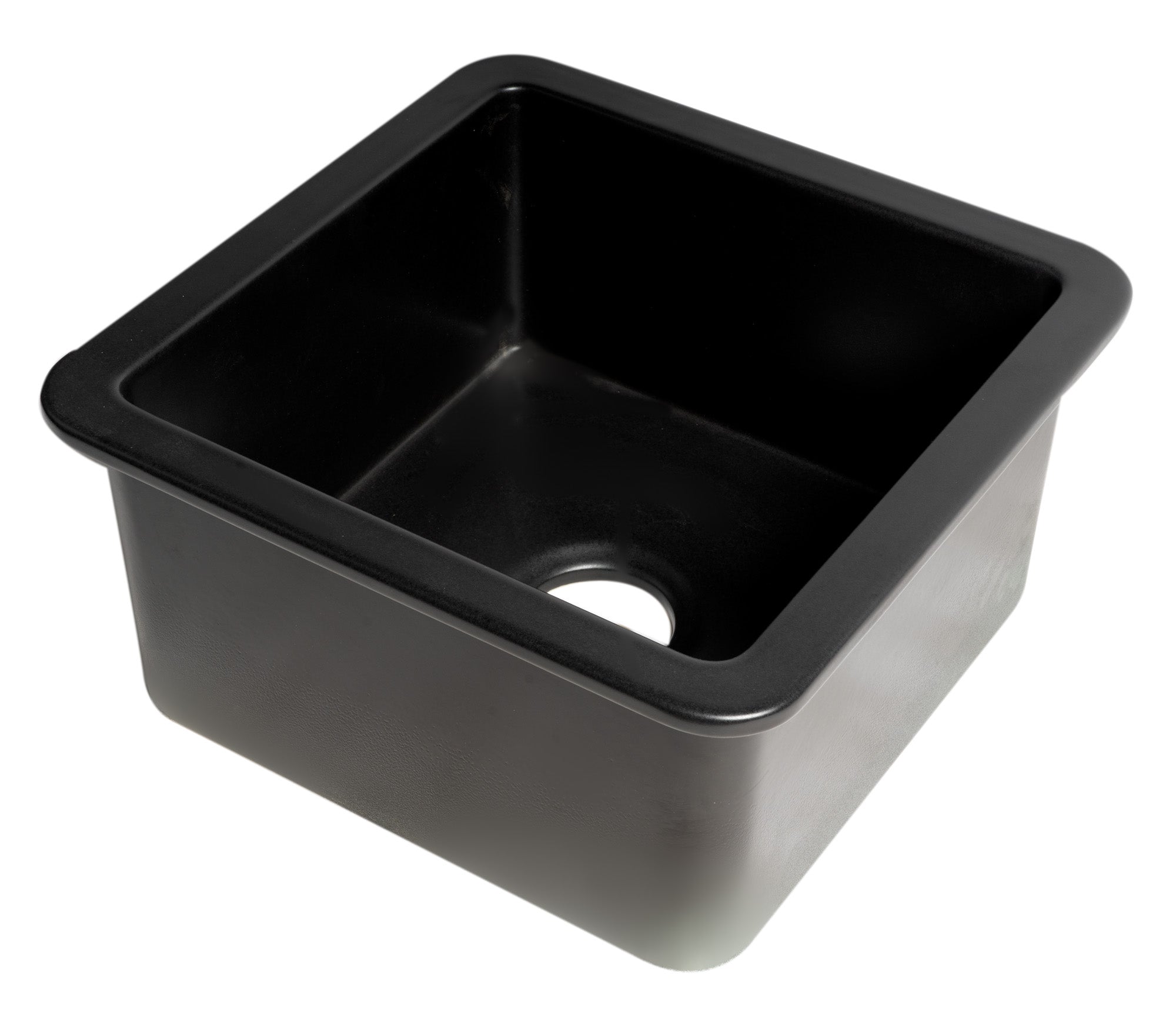 ALFI Brand - Black Matte Square 18" x 18" Undermount / Drop In Fireclay Prep Sink | ABF1818S-BM ALFI Brand - Black Matte Square 18" x 18" Undermount / Drop In Fireclay Prep Sink | ABF1818S-BM
