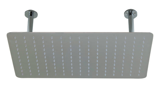 ALFI Brand - 20" Rectangular Polished Solid Stainless Steel Ultra Thin Rain Shower Head | RAIN2012-PSS
