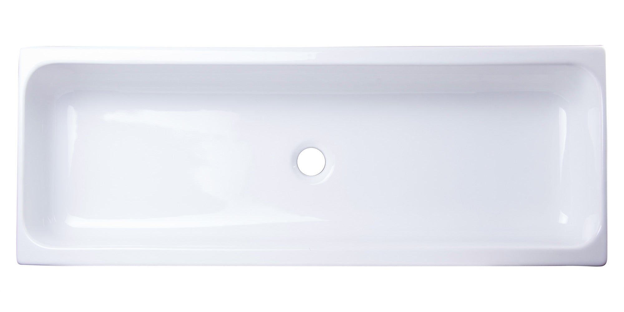 ALFI Brand - 48" White Above Mount Fireclay Bath Trough Sink | AB48TR ALFI Brand - 48" White Above Mount Fireclay Bath Trough Sink | AB48TR