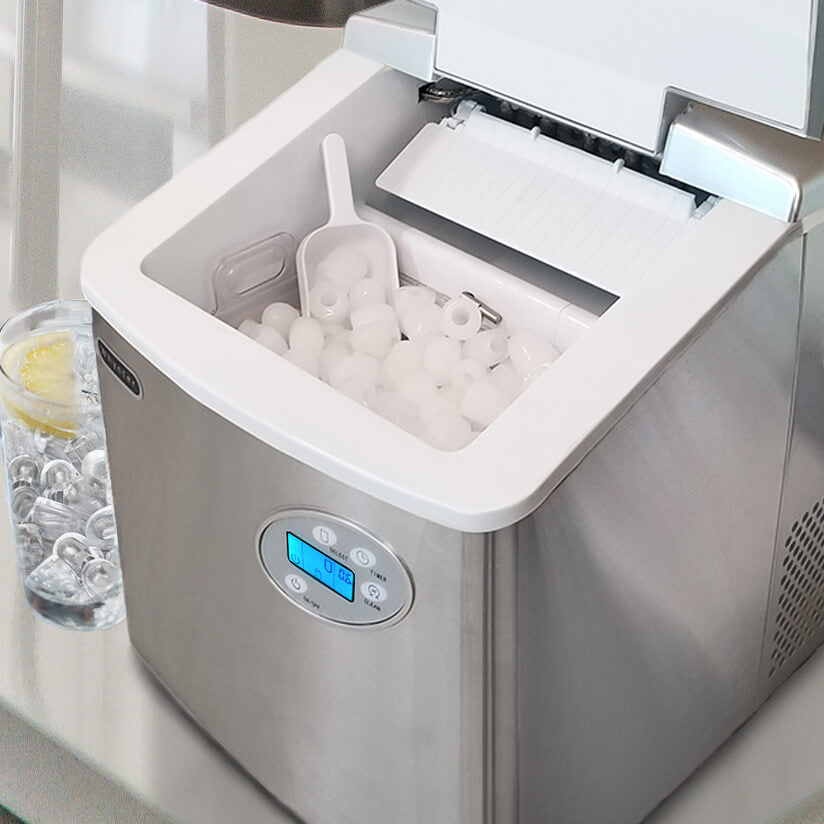 Whynter - Portable Ice Maker 49 lb capacity - Stainless Steel | IMC-490SS Whynter - Portable Ice Maker 49 lb capacity - Stainless Steel | IMC-490SS