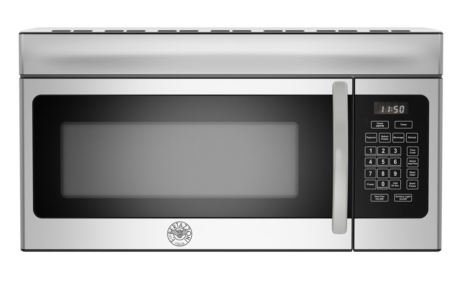 Bertazzoni - Professional Series 30" Over The Range Microwave with 300 CFM and 10 Power Levels - Stainless Steel - KOTR30X Bertazzoni - Professional Series 30" Over The Range Microwave with 300 CFM and 10 Power Levels - Stainless Steel - KOTR30X