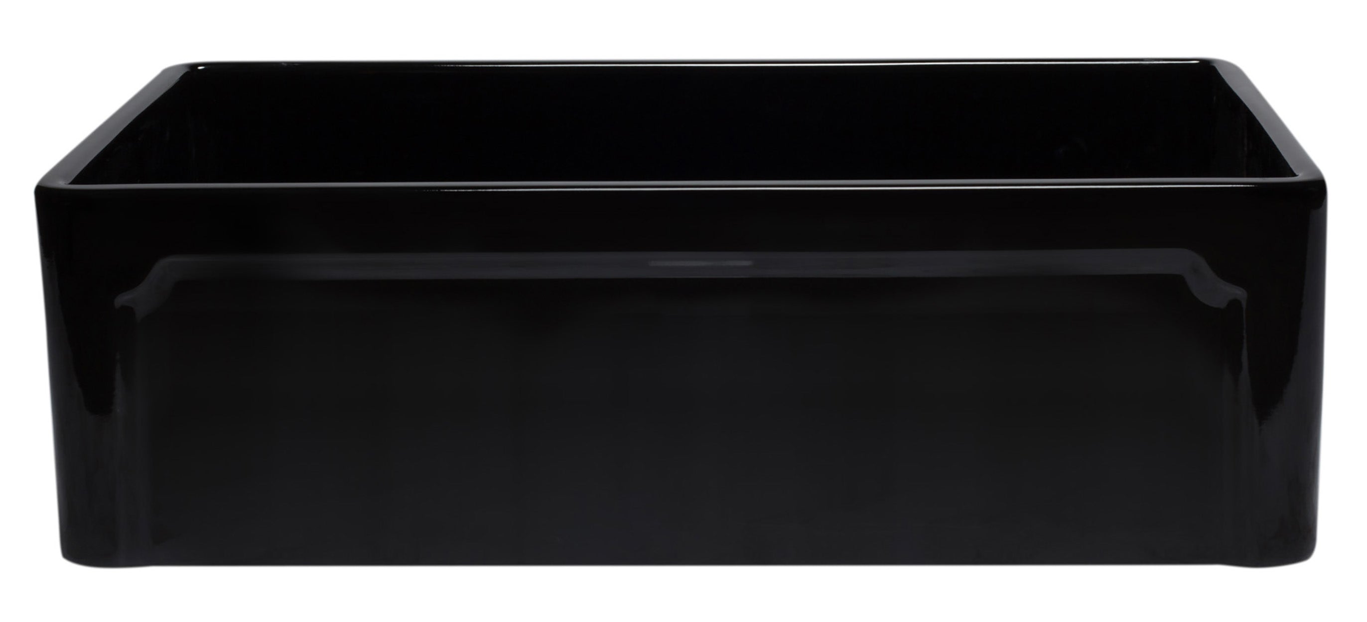 ALFI Brand - 33 inch Black Reversible Single Fireclay Farmhouse Kitchen Sink | AB3320SB-BG ALFI Brand - 33 inch Black Reversible Single Fireclay Farmhouse Kitchen Sink | AB3320SB-BG