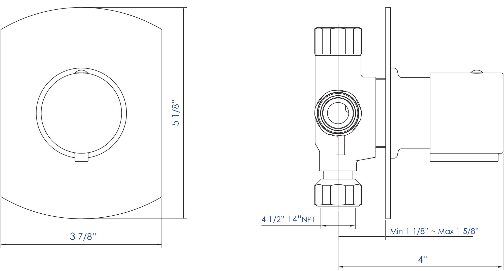 ALFI Brand - Brushed Nickel Modern Round 3 Way Shower Diverter | AB9101-BN ALFI Brand - Brushed Nickel Modern Round 3 Way Shower Diverter | AB9101-BN