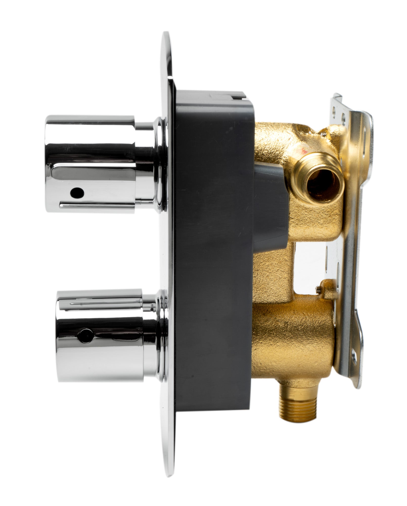 ALFI Brand - Polished Chrome Round Knob 1 Way Thermostatic Shower Mixer | AB3809-PC ALFI Brand - Polished Chrome Round Knob 1 Way Thermostatic Shower Mixer | AB3809-PC