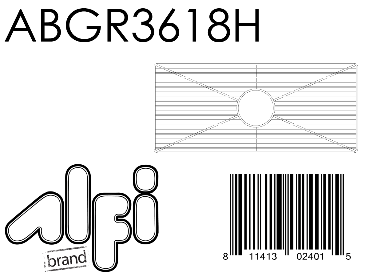 ALFI Brand - Stainless steel kitchen sink grid for AB3618HS | ABGR3618H ALFI Brand - Stainless steel kitchen sink grid for AB3618HS | ABGR3618H