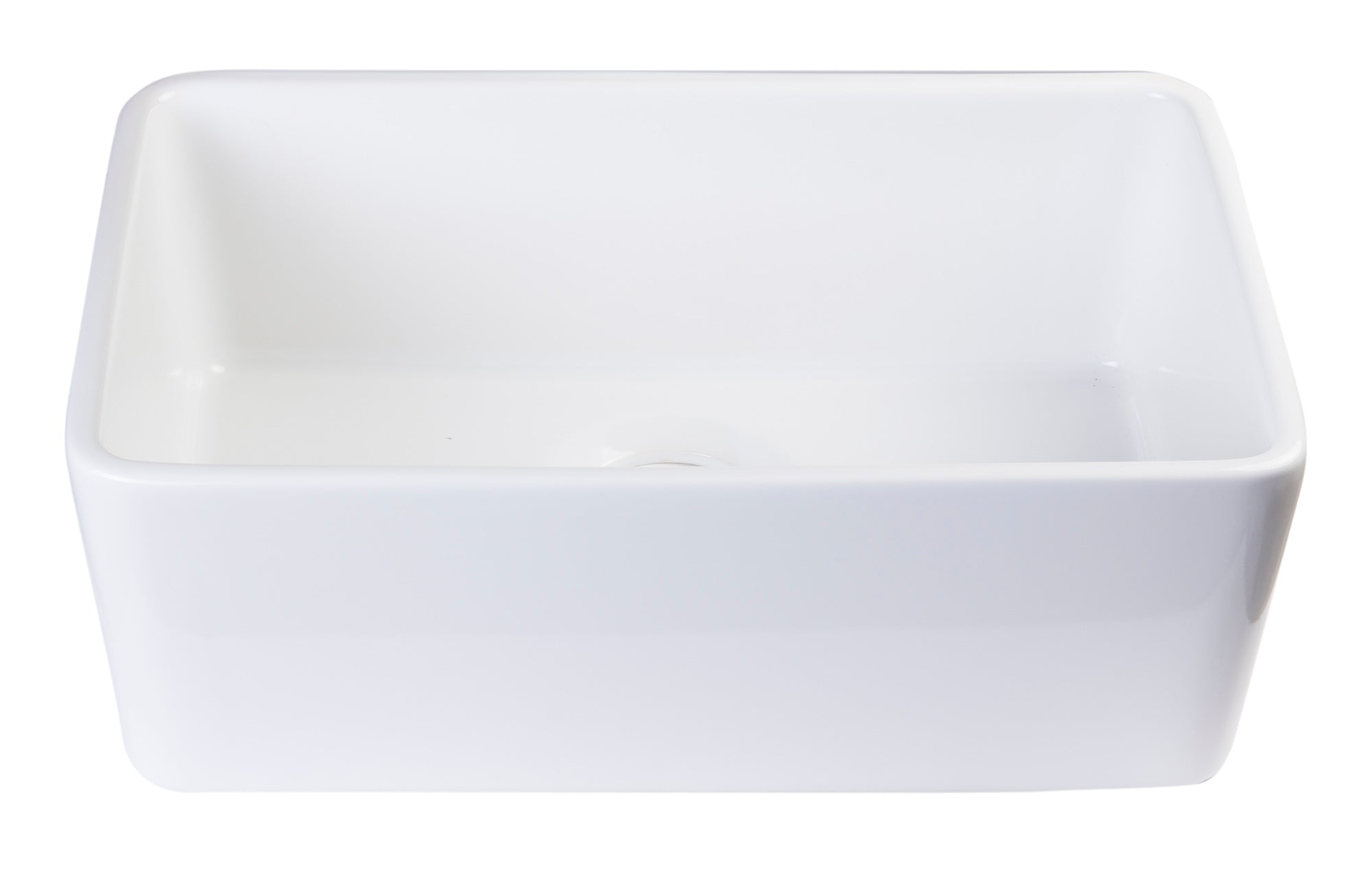 ALFI Brand - White 23" Smooth Apron Fireclay Single Bowl Farmhouse Kitchen Sink | AB503-W ALFI Brand - White 23" Smooth Apron Fireclay Single Bowl Farmhouse Kitchen Sink | AB503-W