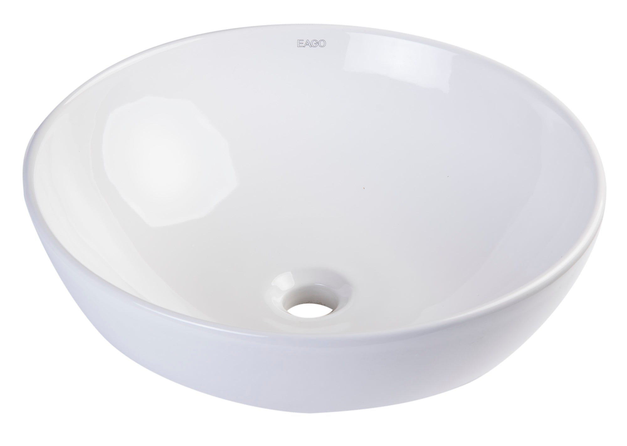 EAGO - 18" ROUND CERAMIC ABOVE MOUNT BATHROOM BASIN VESSEL SINK | BA351 EAGO - 18" ROUND CERAMIC ABOVE MOUNT BATHROOM BASIN VESSEL SINK | BA351