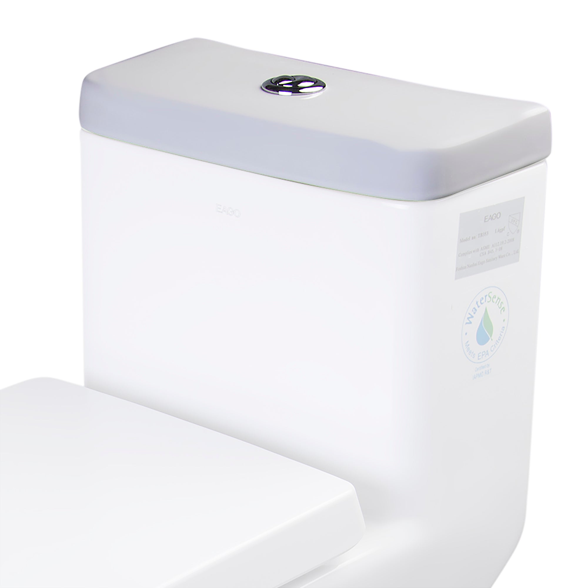 EAGO - Replacement Ceramic Toilet Lid for TB353 | R-353LID EAGO - Replacement Ceramic Toilet Lid for TB353 | R-353LID