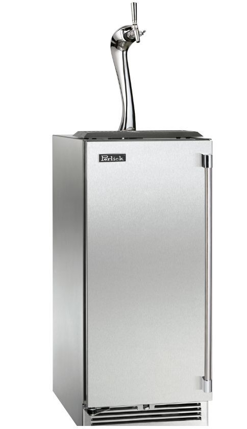 Perlick - 15" Signature Series Indoor Adara Beer Dispenser with stainless steel solid door, with lock - HP15TS-1A Perlick - 15" Signature Series Indoor Adara Beer Dispenser with stainless steel solid door, with lock - HP15TS-1A