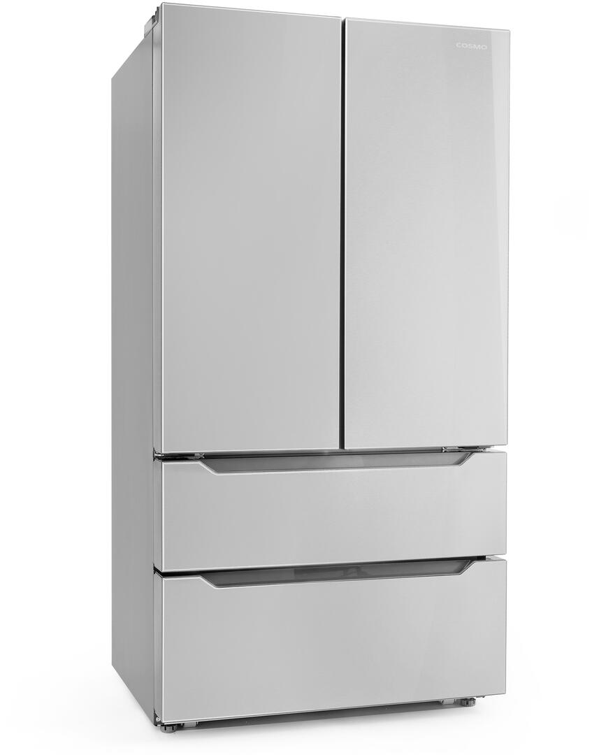 Cosmo - 22.5 cu. ft. 4-Door French Door Refrigerator with Recessed Handle in Stainless Steel, Counter Depth | COS-FDR225RHSS Cosmo - 22.5 cu. ft. 4-Door French Door Refrigerator with Recessed Handle in Stainless Steel, Counter Depth | COS-FDR225RHSS