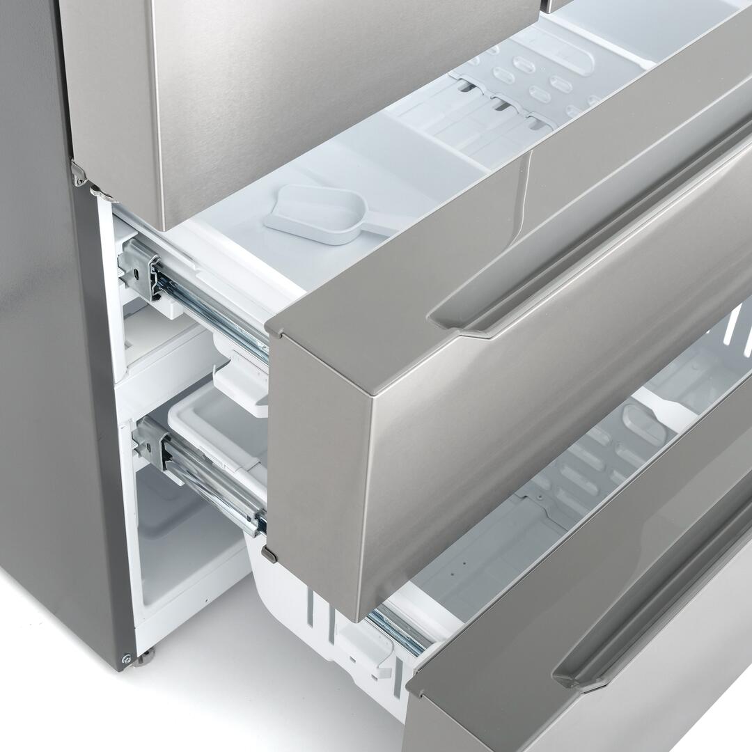 Cosmo - 22.5 cu. ft. 4-Door French Door Refrigerator with Recessed Handle in Stainless Steel, Counter Depth | COS-FDR225RHSS Cosmo - 22.5 cu. ft. 4-Door French Door Refrigerator with Recessed Handle in Stainless Steel, Counter Depth | COS-FDR225RHSS