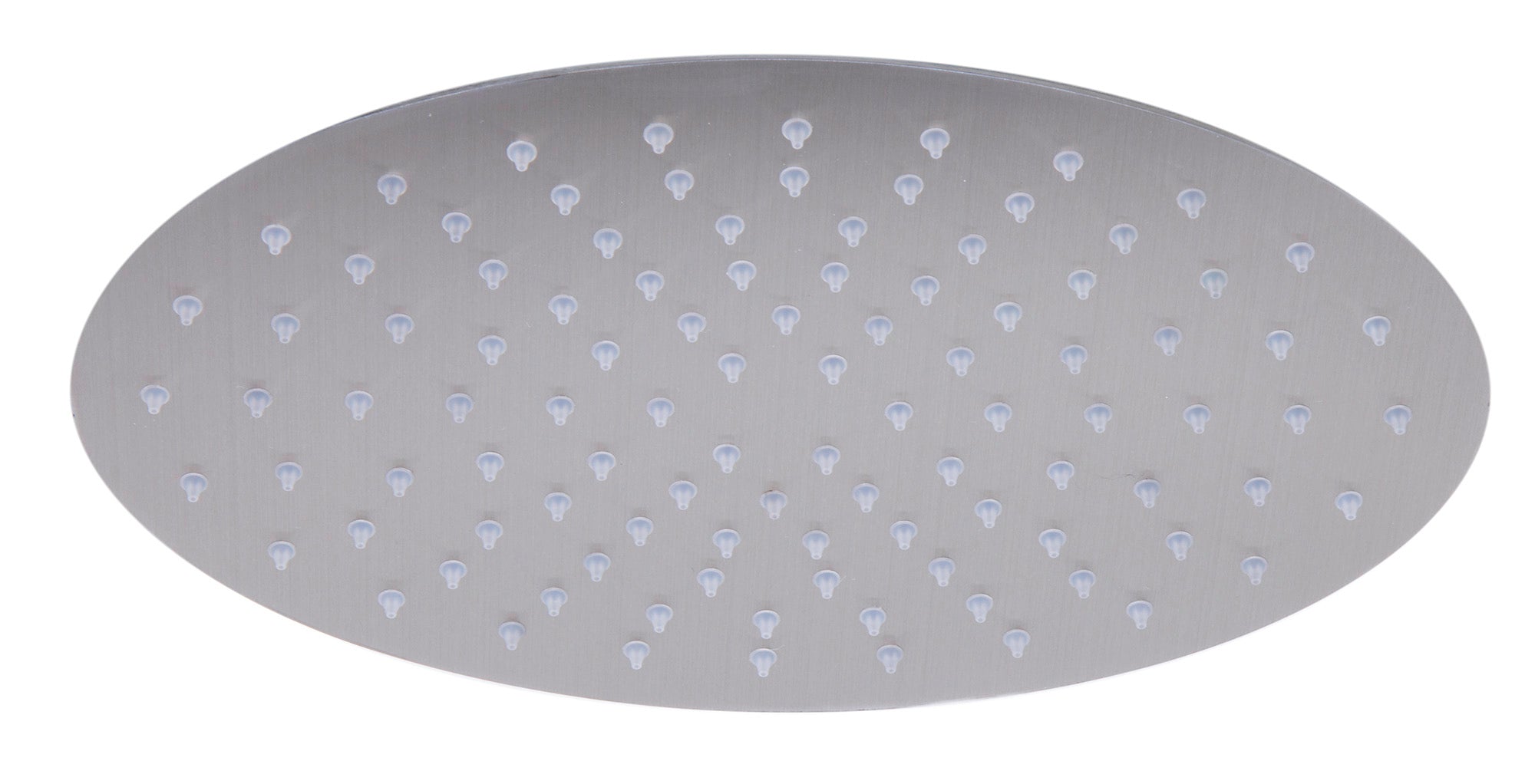 ALFI Brand - 12" Oval Brushed Solid Stainless Steel Ultra Thin Rain Shower Head | RAIN128-BSS ALFI Brand - 12" Oval Brushed Solid Stainless Steel Ultra Thin Rain Shower Head | RAIN128-BSS