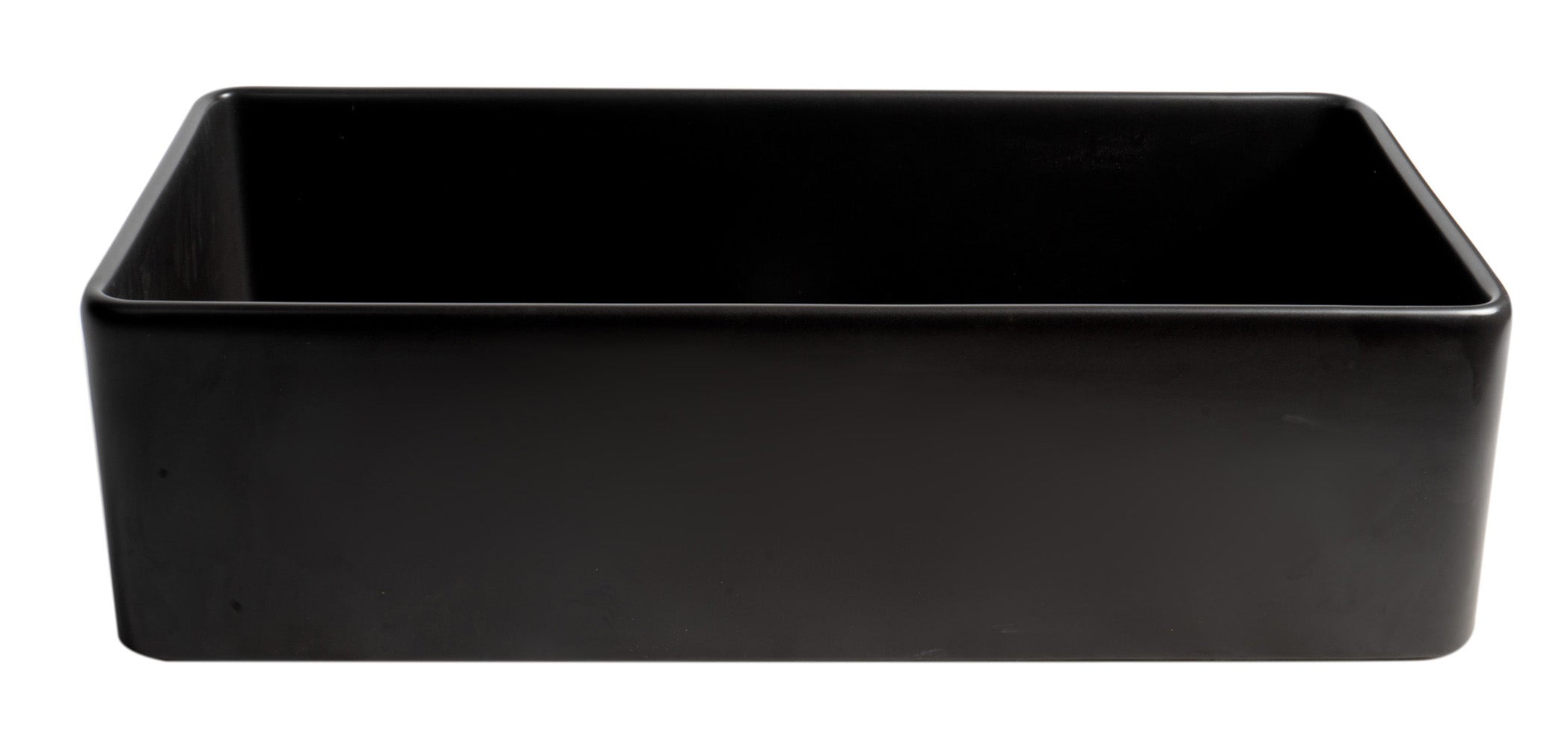 ALFI Brand - Black Matte Smooth Apron 36" x 18" Single Bowl Fireclay Farm Sink | ABF3618-BM ALFI Brand - Black Matte Smooth Apron 36" x 18" Single Bowl Fireclay Farm Sink | ABF3618-BM