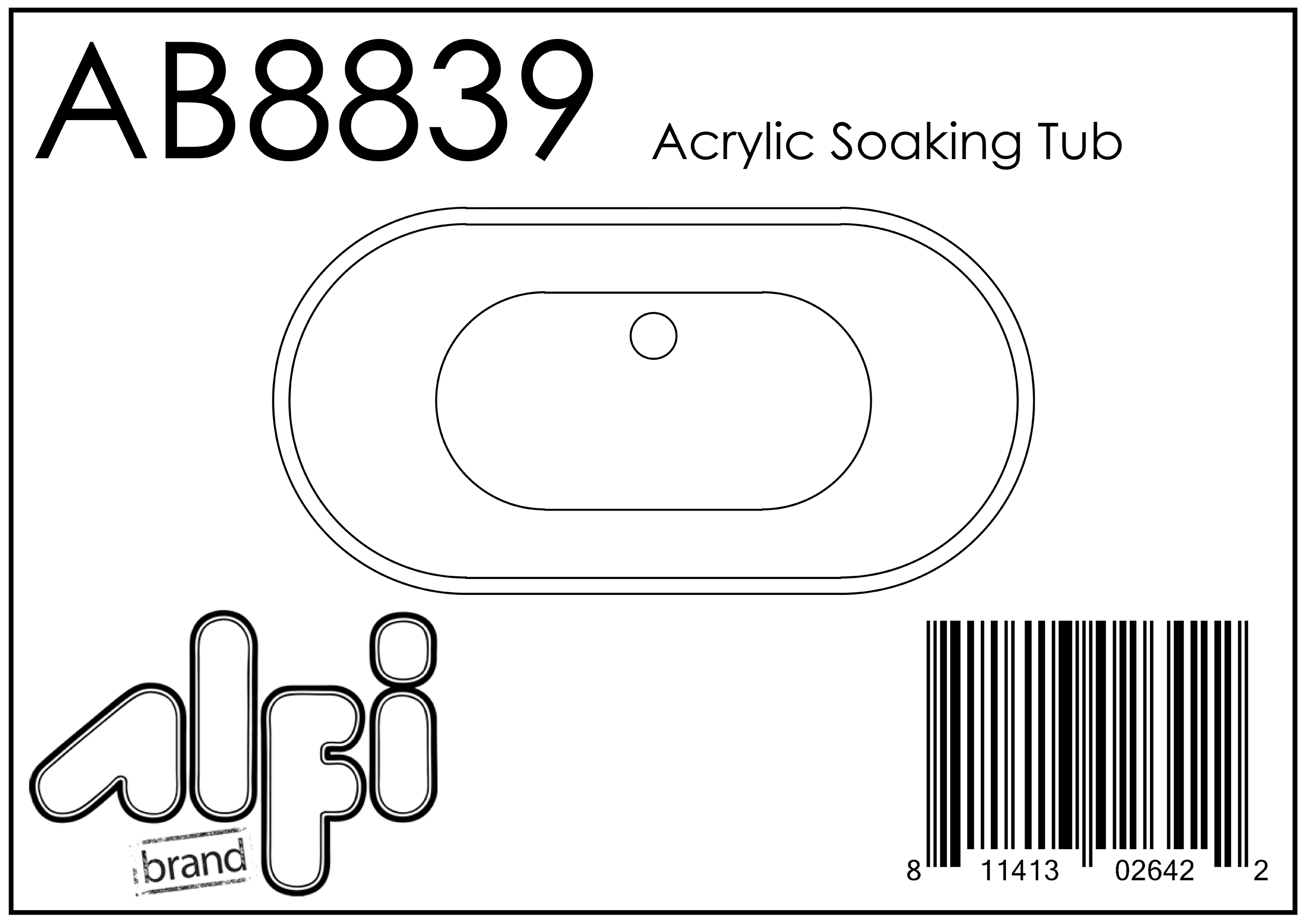 ALFI Brand - 67 inch White Oval Acrylic Free Standing Soaking Bathtub | AB8839 ALFI Brand - 67 inch White Oval Acrylic Free Standing Soaking Bathtub | AB8839