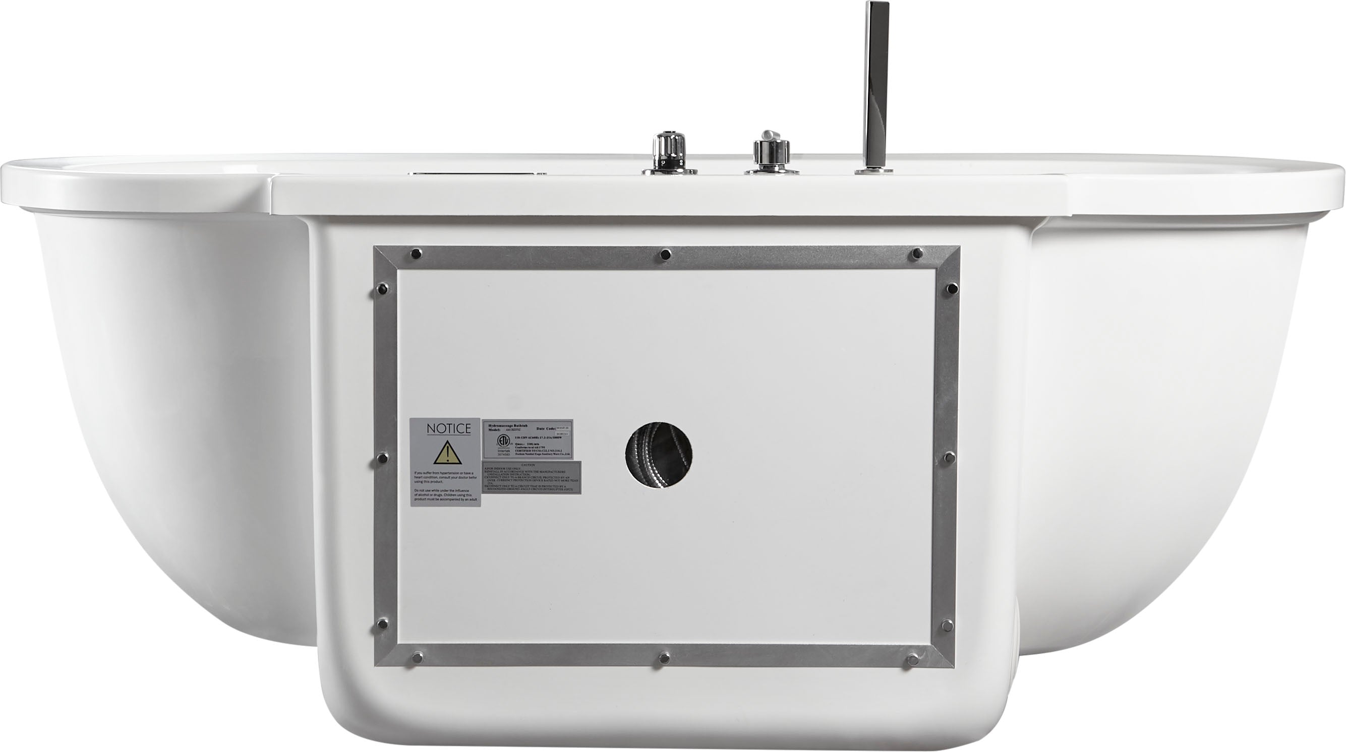 EAGO - 6 ft Acrylic White Whirlpool Bathtub w Fixtures | AM128ETL EAGO - 6 ft Acrylic White Whirlpool Bathtub w Fixtures | AM128ETL