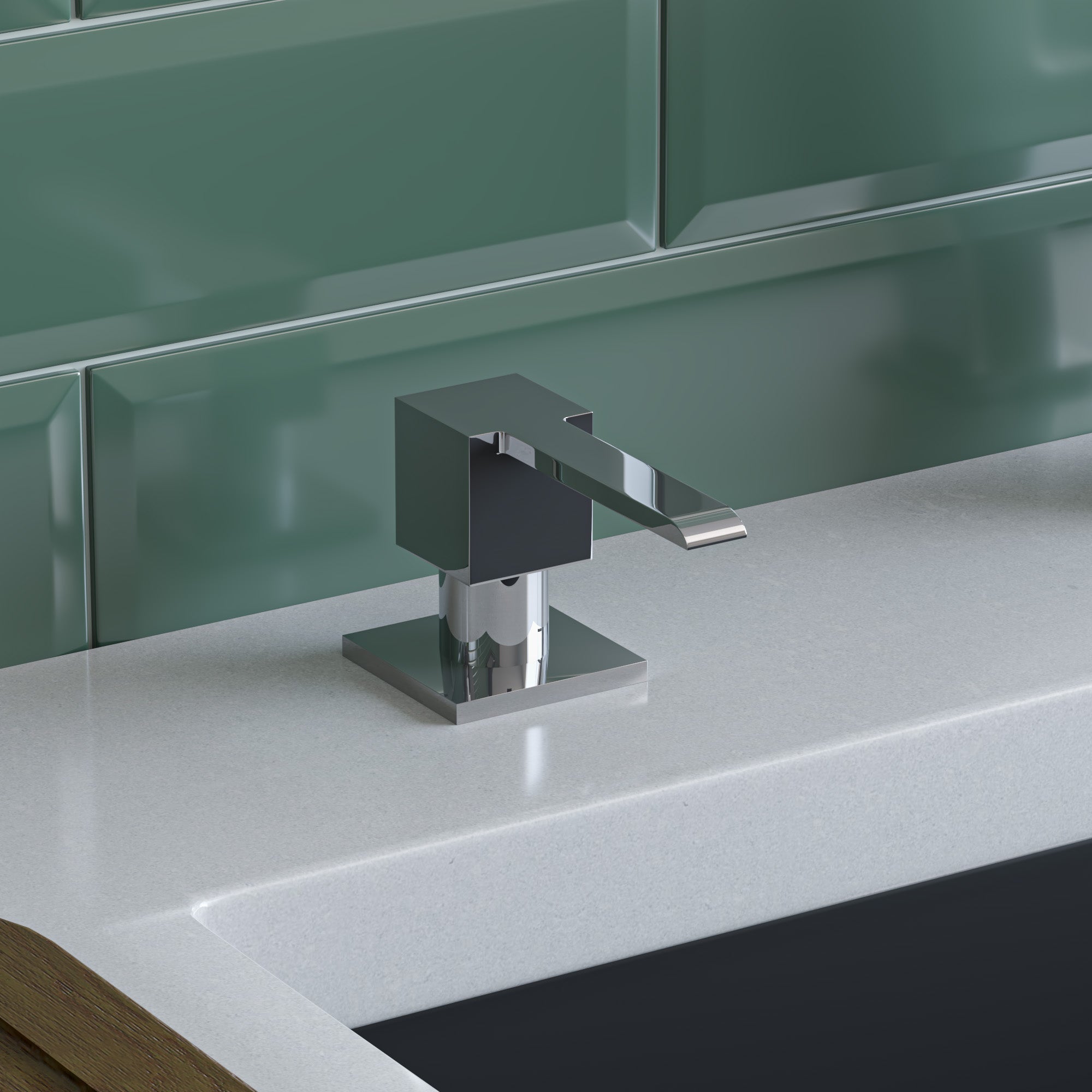 ALFI Brand - Modern Square Polished Stainless Steel Soap Dispenser | AB5007-PSS ALFI Brand - Modern Square Polished Stainless Steel Soap Dispenser | AB5007-PSS