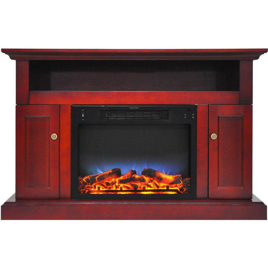 Cambridge Cambridge 47-In. Sorrento Electric Fireplace with Multi-Color LED Insert and Entertainment Stand in Cherry