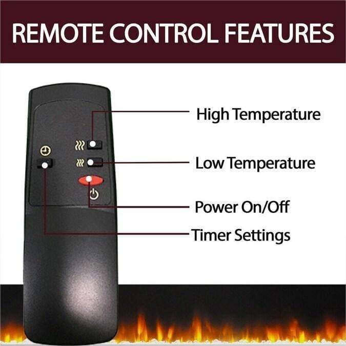 Cambridge Cambridge Sienna 34-In. Electric Fireplace Heater with Walnut Mantel, Enhanced Log Display, Multi-Color Flames, and Remote Control, Cambridge Cambridge Sienna 34-In. Electric Fireplace Heater with Walnut Mantel, Enhanced Log Display, Multi-Color Flames, and Remote Control,