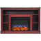 Cambridge Cherry Cambridge 47 In. Electric Fireplace with a Multi-Color LED Insert and Cherry Mantel