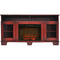 Cambridge Cherry Cambridge Savona 59 In. Electric Fireplace in Cherry with Entertainment Stand and Charred Log Display,