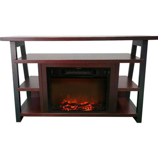 Cambridge Fireplace Mantels and Entertainment Centers Cambridge 32-In. Sawyer Industrial Electric Fireplace Mantel with Realistic Log Display and Color Changing Flames