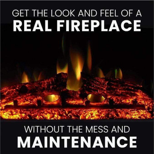 Cambridge Fireplace Mantels and Entertainment Centers Cambridge Sanoma Electric Fireplace Heater with 72-In. Cherry Mantel, Bookshelves, Enhanced Log Display, Multi-Color Flames, and Remote