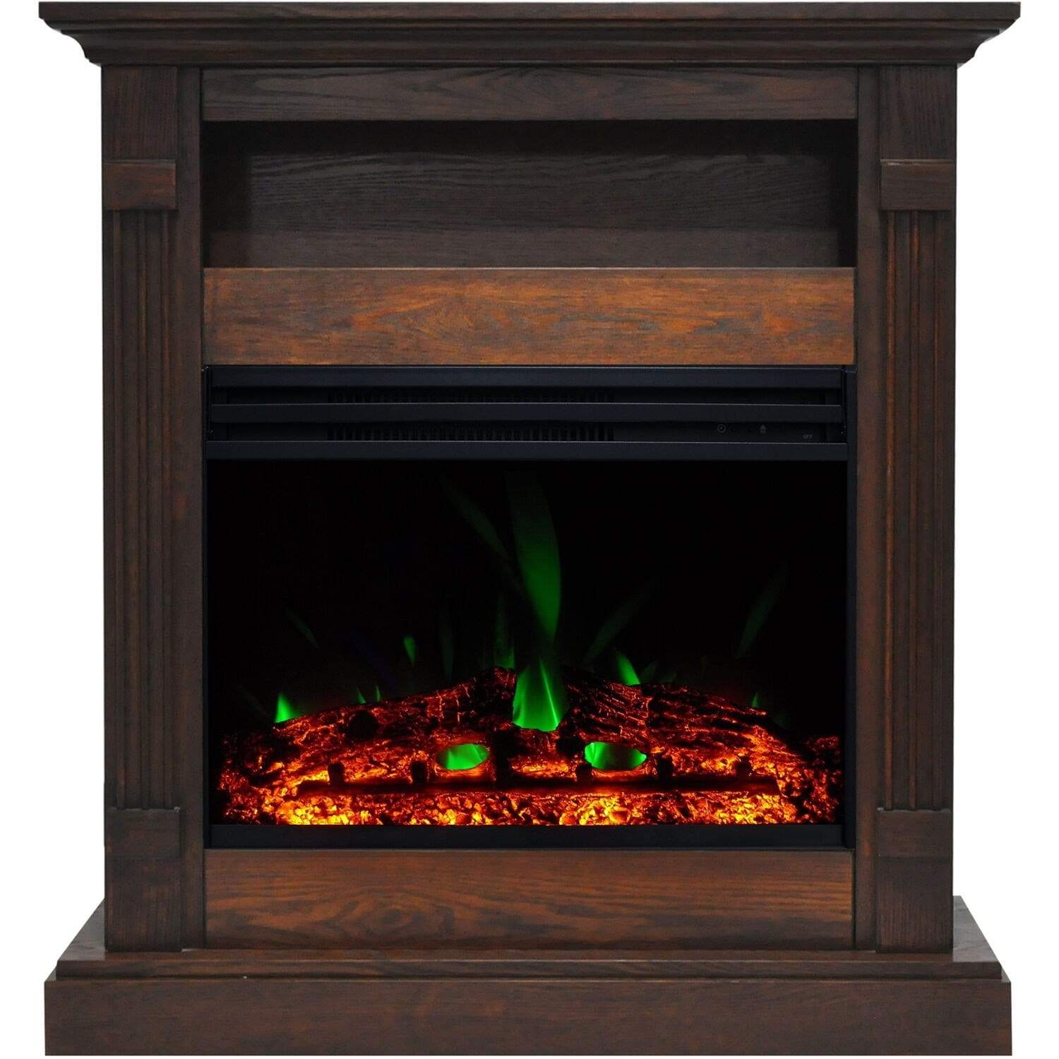 Cambridge Fireplace Mantels and Entertainment Centers Cambridge Sienna 34-In. Electric Fireplace Heater with Walnut Mantel, Enhanced Log Display, Multi-Color Flames, and Remote Control, Cambridge Fireplace Mantels and Entertainment Centers Cambridge Sienna 34-In. Electric Fireplace Heater with Walnut Mantel, Enhanced Log Display, Multi-Color Flames, and Remote Control,