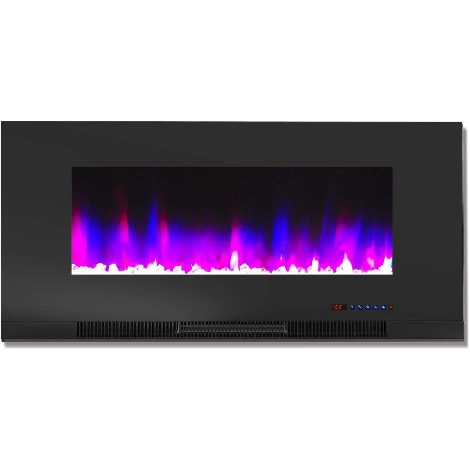Cambridge Fireplace Mantels and Entertainment Centers Cambridge Somerset 70-In. Black Electric Fireplace TV Stand with Multi-Color LED Flames, Crystal Rock Display, and Remote Control Cambridge Fireplace Mantels and Entertainment Centers Cambridge Somerset 70-In. Black Electric Fireplace TV Stand with Multi-Color LED Flames, Crystal Rock Display, and Remote Control