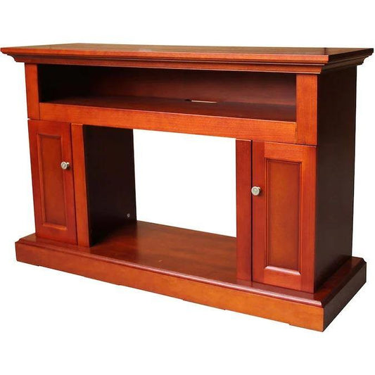 Cambridge Fireplace Mantels and Entertainment Centers Cambridge Sorrento Electric Fireplace Heater with 47-In. Mahogany TV Stand, Enhanced Log Display, Multi-Color Flames and Remote Control