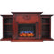 Cambridge Fireplace Mantels and Entertainment Centers Cherry Cambridge Sanoma 72 In. Electric Fireplace in Cherry with Bookshelves and Enhanced Log Display