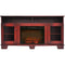 Cambridge Fireplace Mantels and Entertainment Centers Cherry Cambridge Savona 59 In. Electric Fireplace in Mahogany with Entertainment Stand and Charred Log Display,