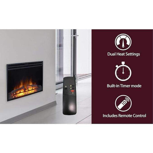 Cambridge Freestanding Fireplace Cambridge 23-In. Freestanding 5116 BTU Electric Fireplace Insert with Remote Control