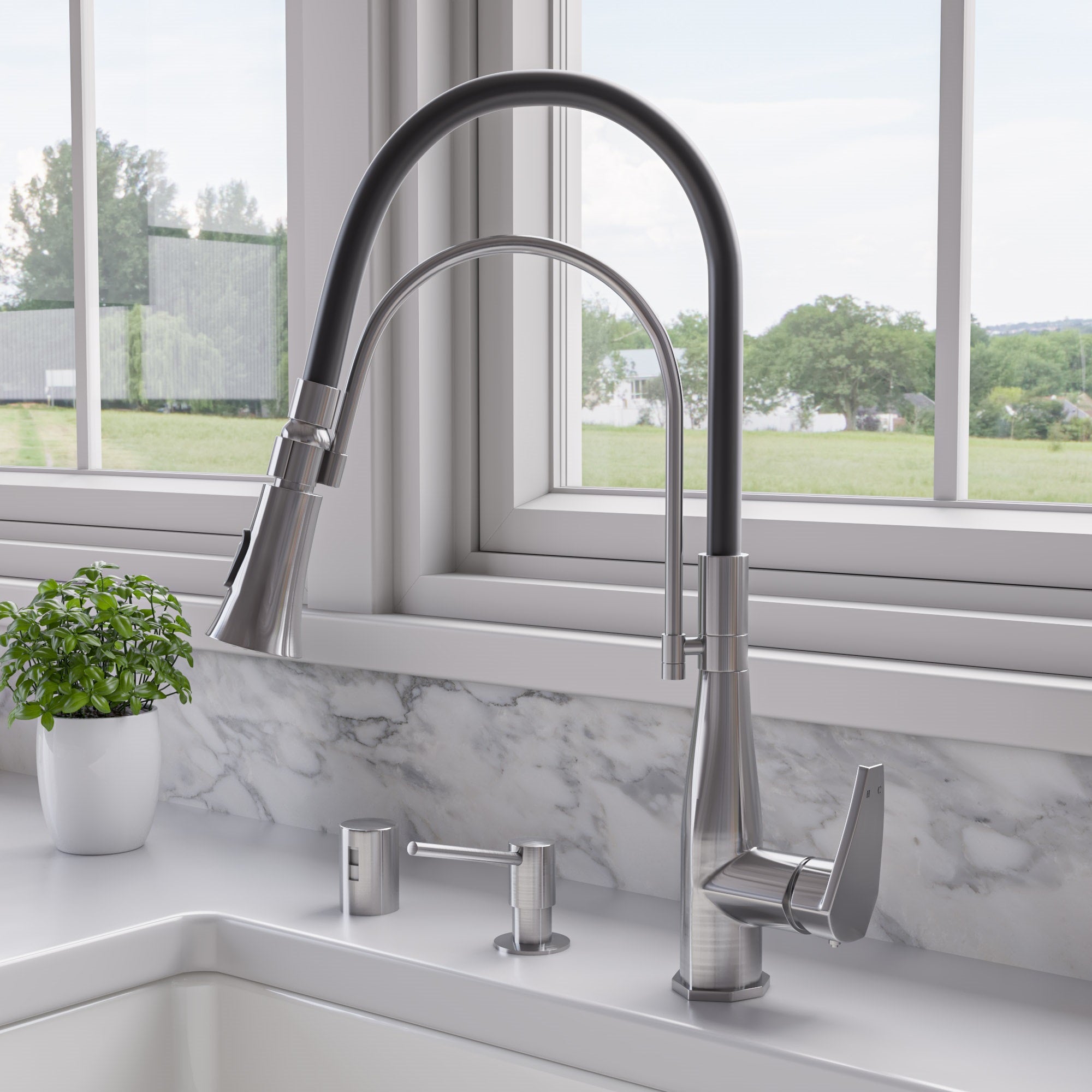 ALFI Brand - Modern Round Brushed Stainless Steel Soap Dispenser | AB5006-BSS ALFI Brand - Modern Round Brushed Stainless Steel Soap Dispenser | AB5006-BSS