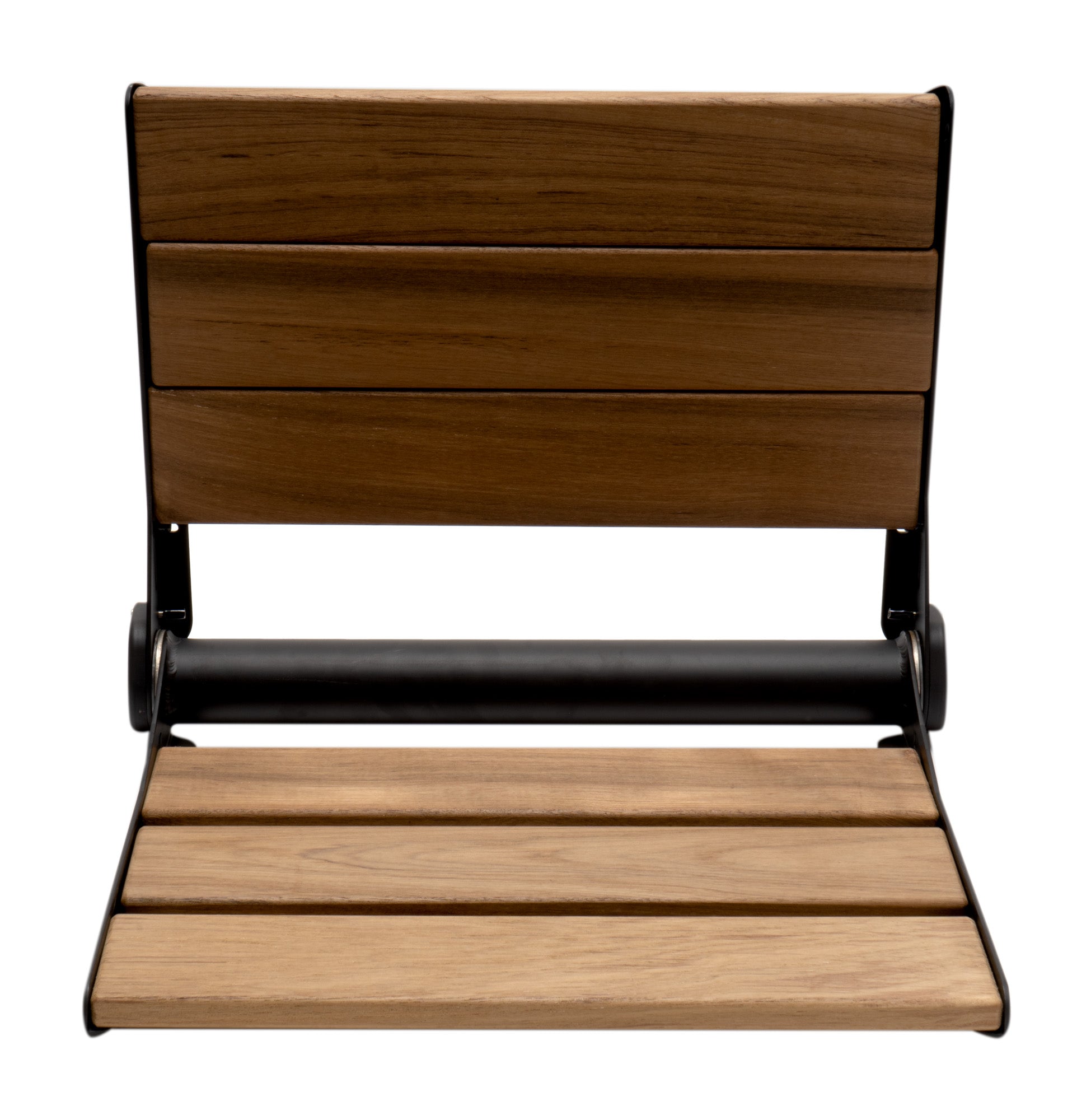ALFI Brand - Black Matte 17" Wide Foldable Teak Shower Seat with Backrest | ABS17-BM ALFI Brand - Black Matte 17" Wide Foldable Teak Shower Seat with Backrest | ABS17-BM