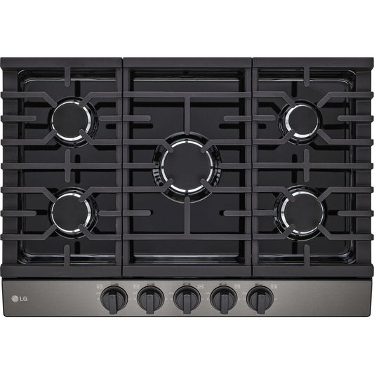 LG - 30" Gas Cooktop, 20K BTU - Gas Cooktops - CBGJ3023D