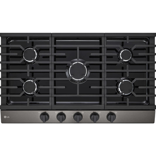 LG - 36" Gas Cooktop, 20K BTU - Gas Cooktops - CBGJ3623D