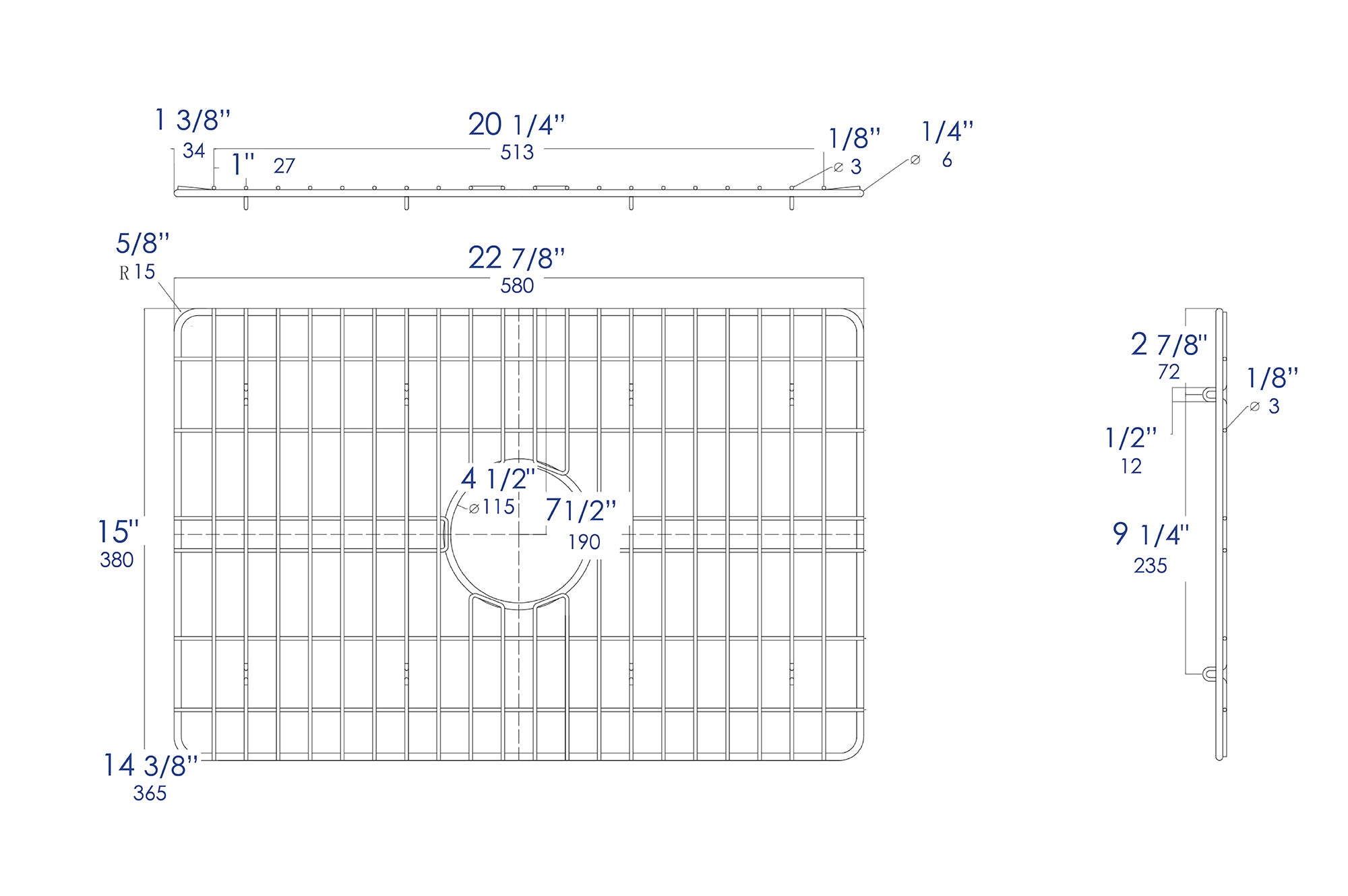 ALFI Brand - Stainless Steel Grid for ABF2718UD | ABGR27 ALFI Brand - Stainless Steel Grid for ABF2718UD | ABGR27