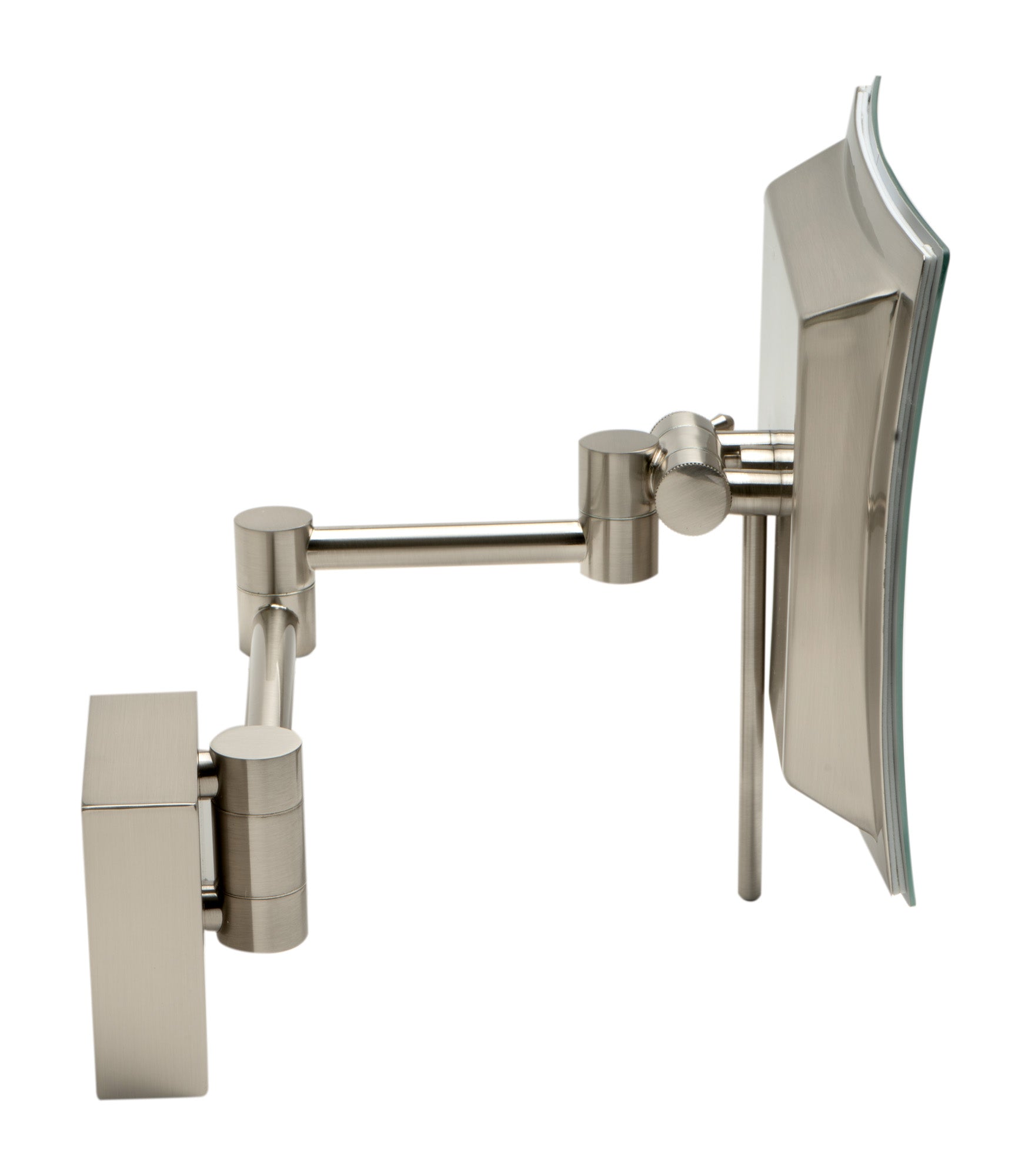 ALFI Brand - Brushed Nickel Wall Mount Square 8" 5x Magnifying Cosmetic Mirror with Light | ABM8WLED-BN ALFI Brand - Brushed Nickel Wall Mount Square 8" 5x Magnifying Cosmetic Mirror with Light | ABM8WLED-BN