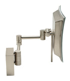 ALFI Brand - Brushed Nickel Wall Mount Square 8" 5x Magnifying Cosmetic Mirror with Light | ABM8WLED-BN ALFI Brand - Brushed Nickel Wall Mount Square 8" 5x Magnifying Cosmetic Mirror with Light | ABM8WLED-BN